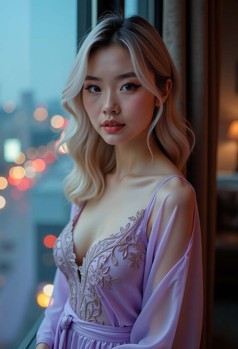 旧港灯影
